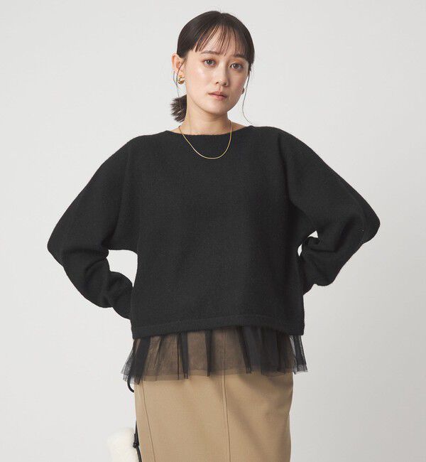 UNITED ARROWS green label relaxing「ニット &times; チュール キャミソール プルオーバー セット」|ニット・セーター|