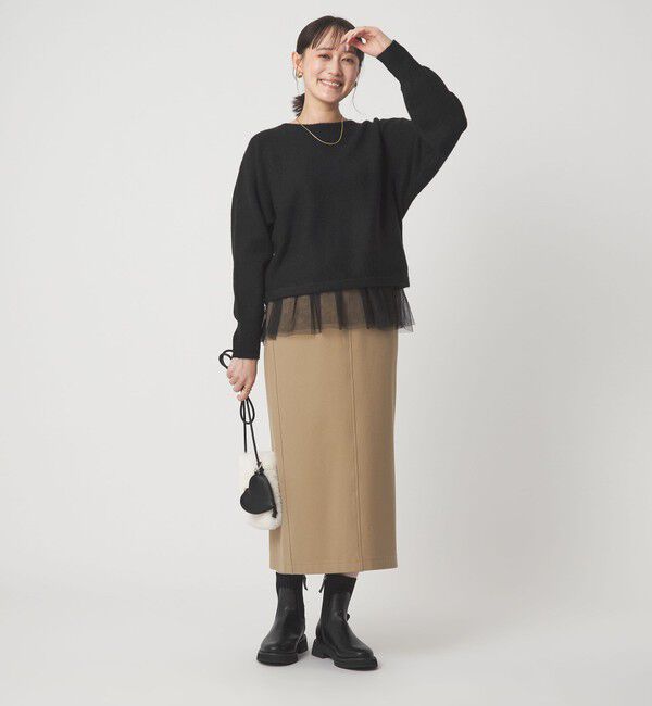 UNITED ARROWS green label relaxing「ニット &times; チュール キャミソール プルオーバー セット」|ニット・セーター|