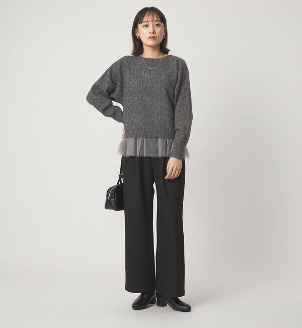 UNITED ARROWS green label relaxing「ニット &times; チュール キャミソール プルオーバー セット」|ニット・セーター|