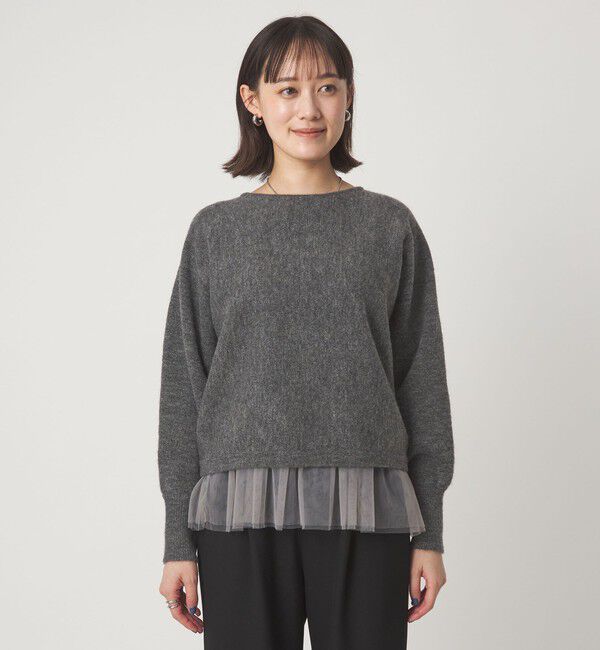 UNITED ARROWS green label relaxing「ニット &times; チュール キャミソール プルオーバー セット」|ニット・セーター|