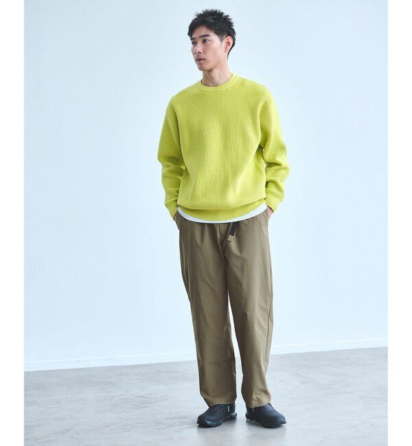 UNITED ARROWS green label relaxing「コットン ポリエステル ワッフル クルーネック ニット」|ニット・セーター|