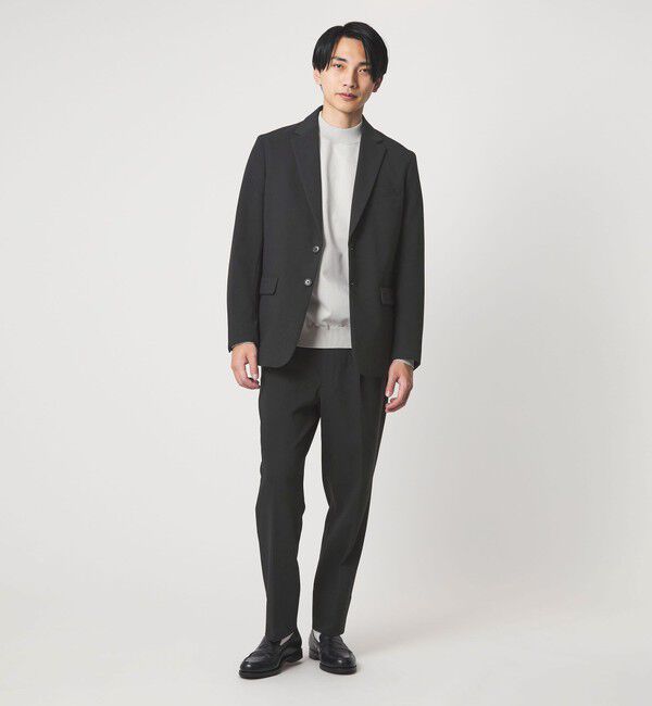 UNITED ARROWS green label relaxing「A+ ジャージツイル リラックス イージー 1プリーツ スラックス -ウォッシャブル・ストレッチ-」|スラックス|