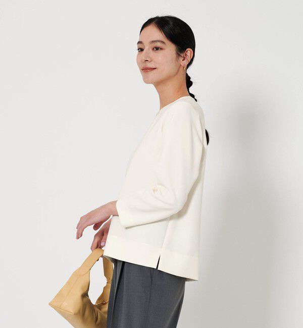 BEAUTY&YOUTH UNITED ARROWS「ダブルクロス クルーネック ブラウス」|シャツ・ブラウス|