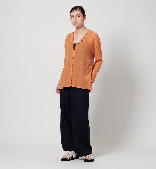 BEAUTY&YOUTH UNITED ARROWS「クレープ クルーネックカーディガン」|カーディガン|