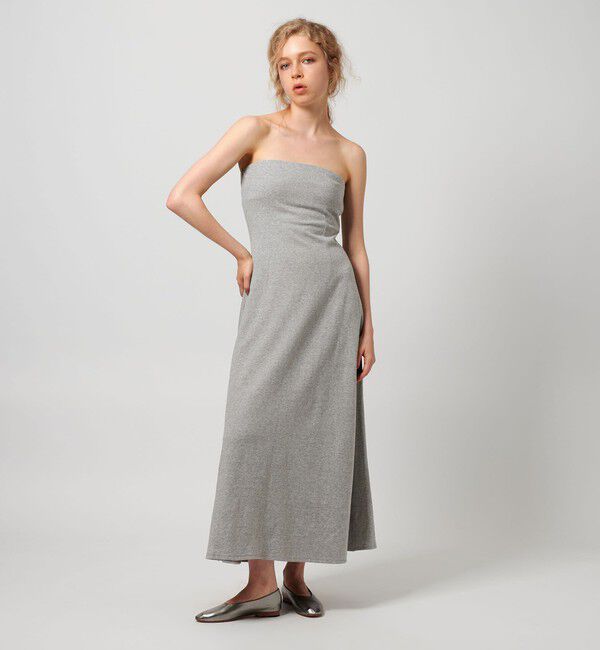 ATTISESSION「＜ATTISESSION＞ウラケ ベアトップ ロングワンピース 」|ワンピース|MD.GRAY
