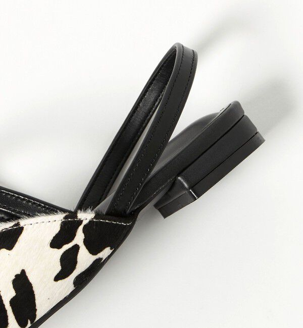 BEAUTY&YOUTH UNITED ARROWS「ヘアー&times;レザー コンビ フラットシューズ」|サンダル|