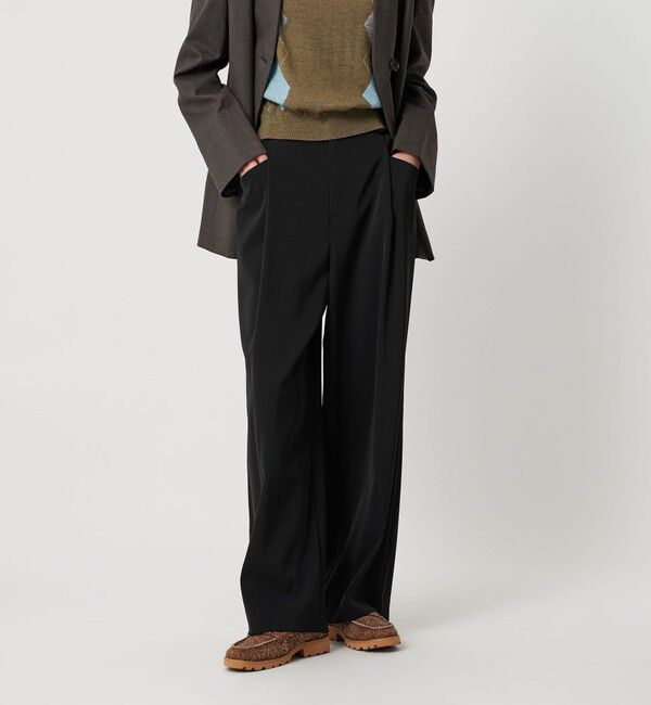 BEAUTY&YOUTH UNITED ARROWS「ポリエステルブレンド ツイルバックゴムパンツ」|スラックス|