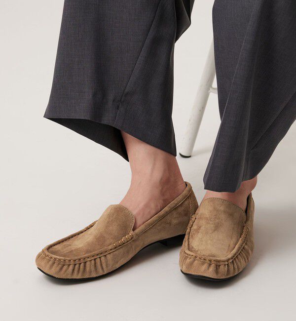 BEAUTY&YOUTH UNITED ARROWS「レザー ギャザー ローファー」|ローファー|