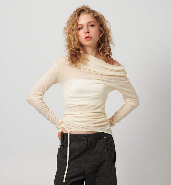 ATTISESSION「＜ATTISESSION＞コットン ナイロン リブ マルチウェイ トップス」|Tシャツ・カットソー|