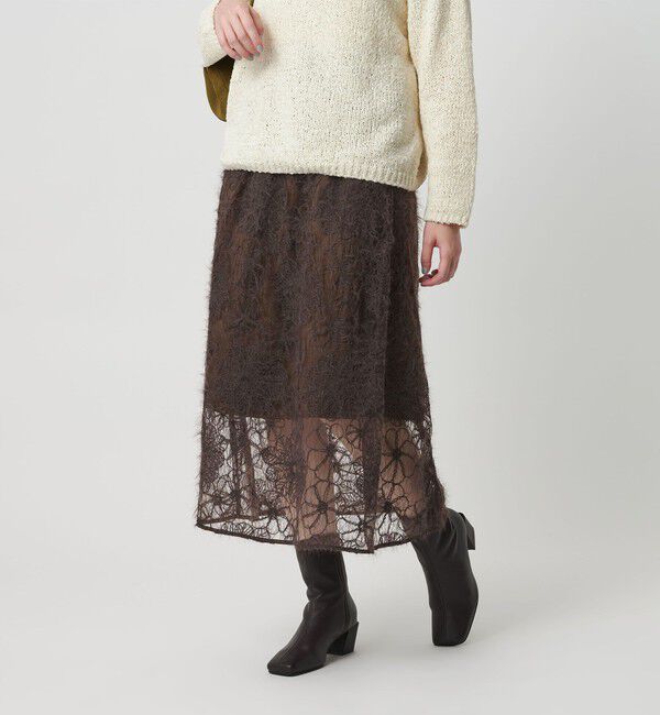 BEAUTY&YOUTH UNITED ARROWS「【WEB限定】エンブロイダリー チュールギャザースカート」|スカート|