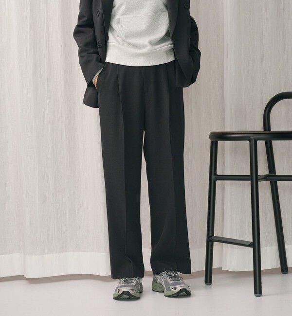 BEAUTY&YOUTH UNITED ARROWS「ポリエステルブレンド バックゴムストレートパンツ」|スラックス|