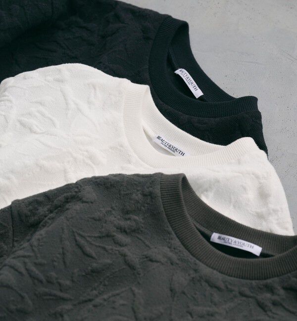 BEAUTY&YOUTH UNITED ARROWS「ボタニカルジャガード プルオーバー」|Tシャツ・カットソー|