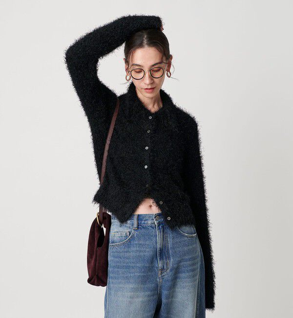 BEAUTY&YOUTH UNITED ARROWS「ポリエステル シャギーカーディガン ウォッシャブル」|カーディガン|BLACK