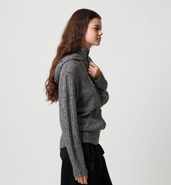 ATTISESSION「＜ATTISESSION＞ケーブル ジップ フーディー トップス」|カーディガン|