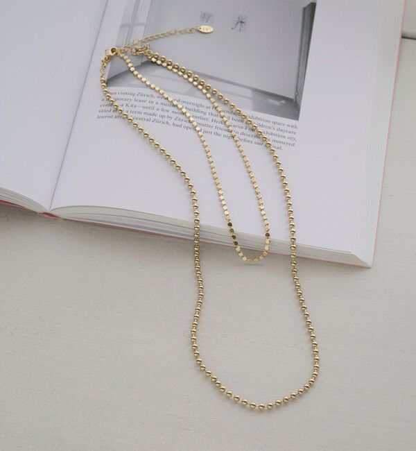 BEAUTY&YOUTH UNITED ARROWS「ボール&times;サークル チェーン 3WAY ネックレス」|ネックレス|GOLD