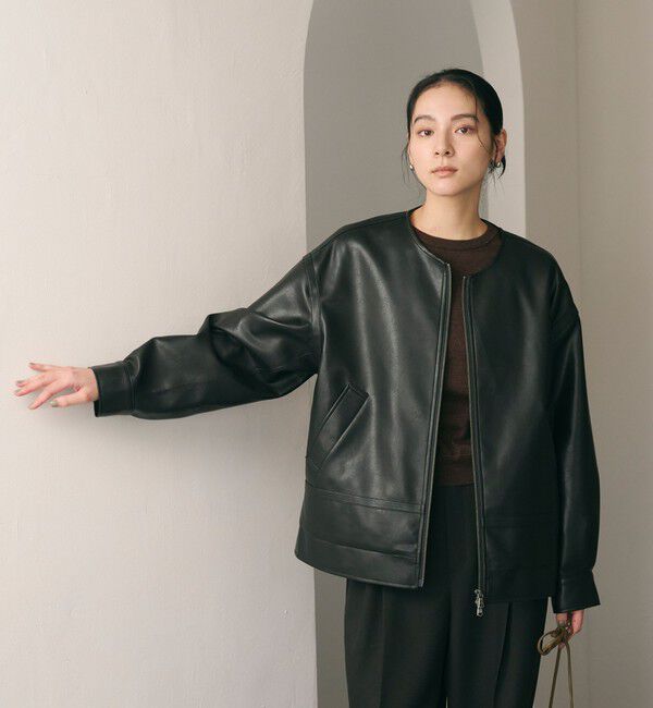BEAUTY&YOUTH UNITED ARROWS「【WEB限定】レザーライク 2WAYブルゾン」|ブルゾン・スタジャン|