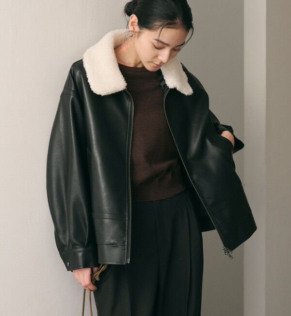 BEAUTY&YOUTH UNITED ARROWS「【WEB限定】レザーライク 2WAYブルゾン」|ブルゾン・スタジャン|