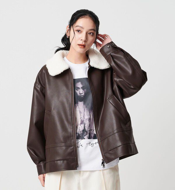 BEAUTY&YOUTH UNITED ARROWS「【WEB限定】レザーライク 2WAYブルゾン」|ブルゾン・スタジャン|