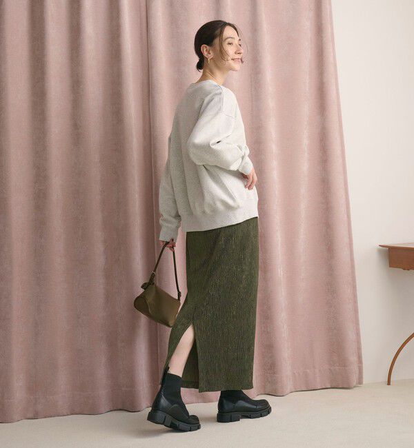 BEAUTY&YOUTH UNITED ARROWS「ベロアプリーツ タイトスカート ウォッシャブル」|タイト|