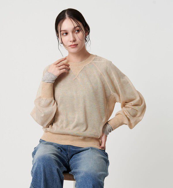 BEAUTY&YOUTH UNITED ARROWS「【WEB限定】シアーニットプルオーバー ウォッシャブル」|ニット・セーター|NATURAL
