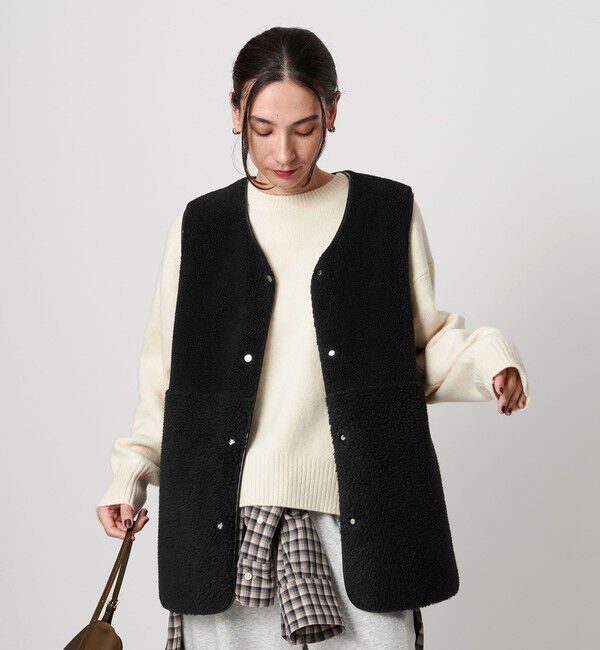 BEAUTY&YOUTH UNITED ARROWS「【WEB限定】ボア&times;フェイクムートン リバーシブルベスト」|ダウンベスト・ベスト|