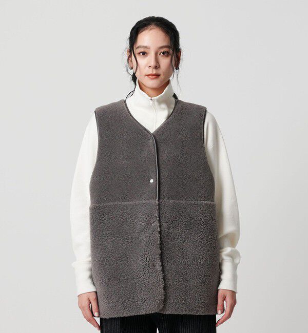 BEAUTY&YOUTH UNITED ARROWS「【WEB限定】ボア&times;フェイクムートン リバーシブルベスト」|ダウンベスト・ベスト|