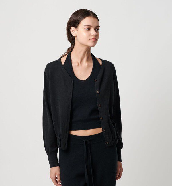 ATTISESSION「＜ATTISESSION＞ギャザー カーディガン」|カーディガン|