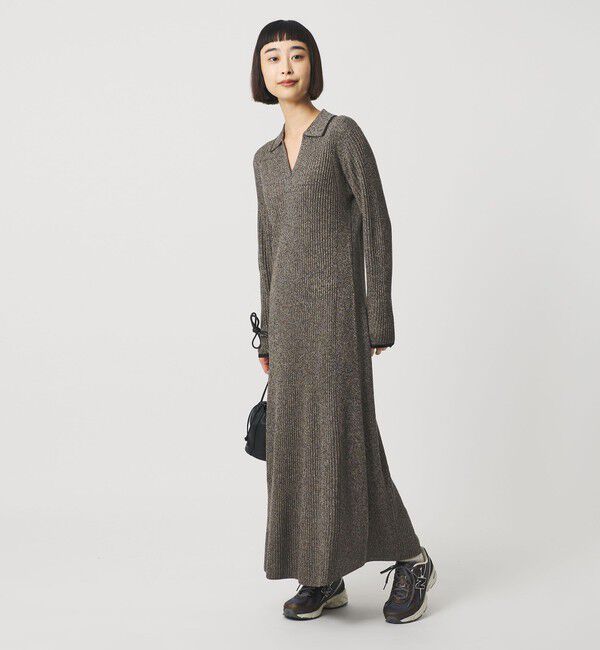 BEAUTY&YOUTH UNITED ARROWS「ウールポリエステルブレンド メランジ リブニットワンピース」|ワンピース|