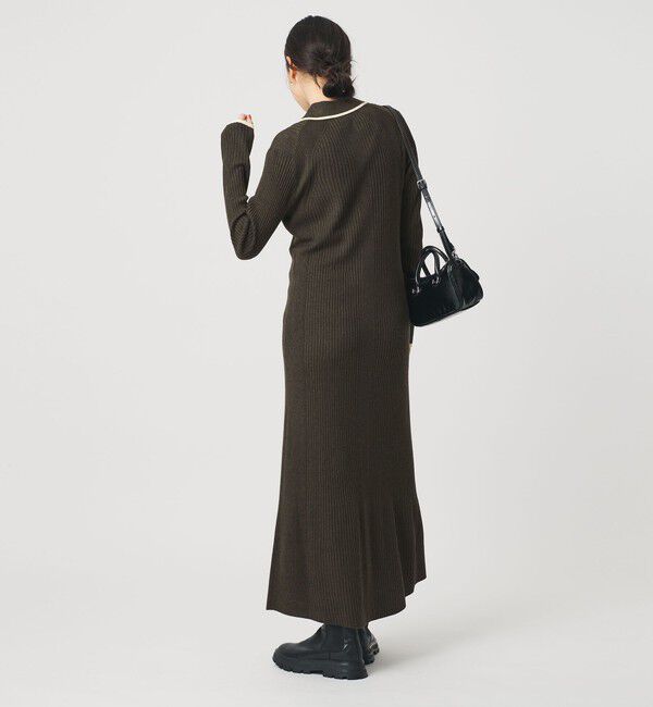 BEAUTY&YOUTH UNITED ARROWS「ウールポリエステルブレンド メランジ リブニットワンピース」|ワンピース|