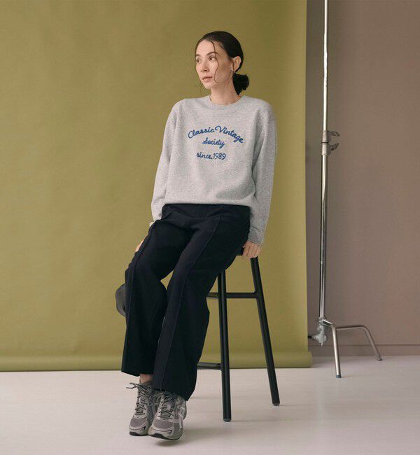 BEAUTY&YOUTH UNITED ARROWS「ロゴクルーネック ニットプルオーバー ウォッシャブル」|ニット・セーター|