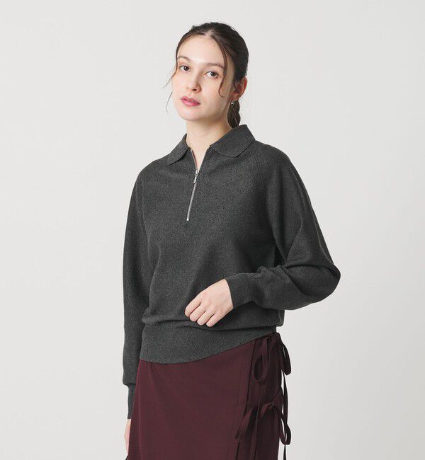 BEAUTY&YOUTH UNITED ARROWS「カノコニット ハーフジッププルオーバー ウォッシャブル」|ニット・セーター|