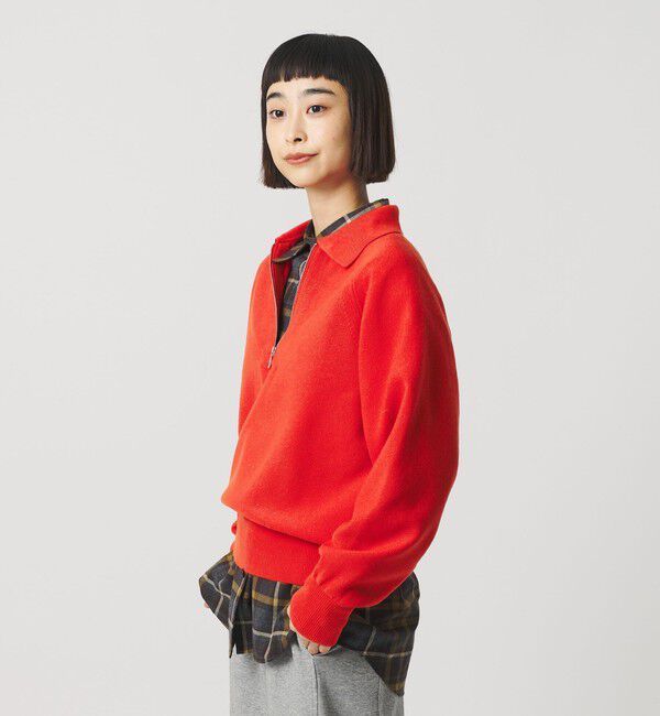 BEAUTY&YOUTH UNITED ARROWS「カノコニット ハーフジッププルオーバー ウォッシャブル」|ニット・セーター|