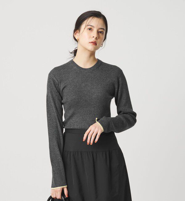 BEAUTY&YOUTH UNITED ARROWS「リブライン ニットプルオーバー ウォッシャブル」|ニット・セーター|