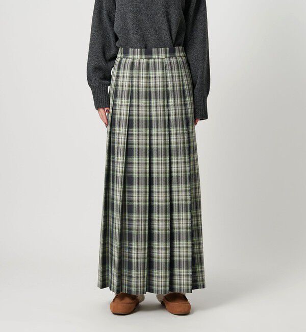 BEAUTY&YOUTH UNITED ARROWS「チェック プリーツロングスカート」|スカート|