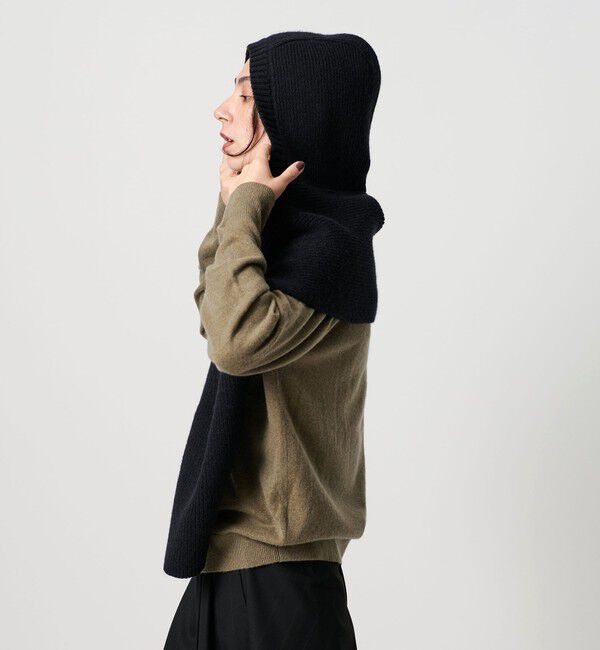 BEAUTY&YOUTH UNITED ARROWS「ニット フード マフラー」|マフラー|BLACK