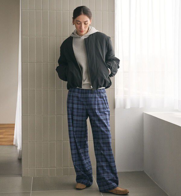 BEAUTY&YOUTH UNITED ARROWS「コットンフランネルチェック バックゴムワイドパンツ」|その他|