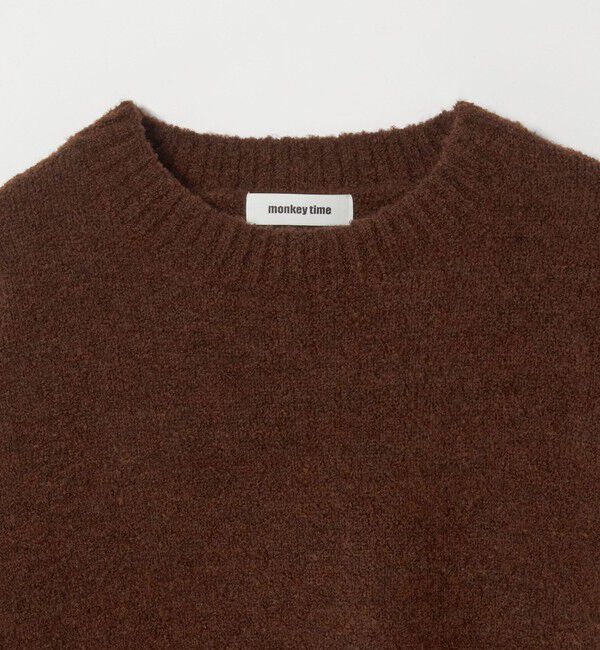MONKEY TIME「ウール ナイロン ループヤーン クルーネック」|ニット・セーター|