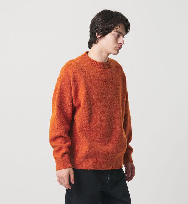 MONKEY TIME「ウール ナイロン ループヤーン クルーネック」|ニット・セーター|