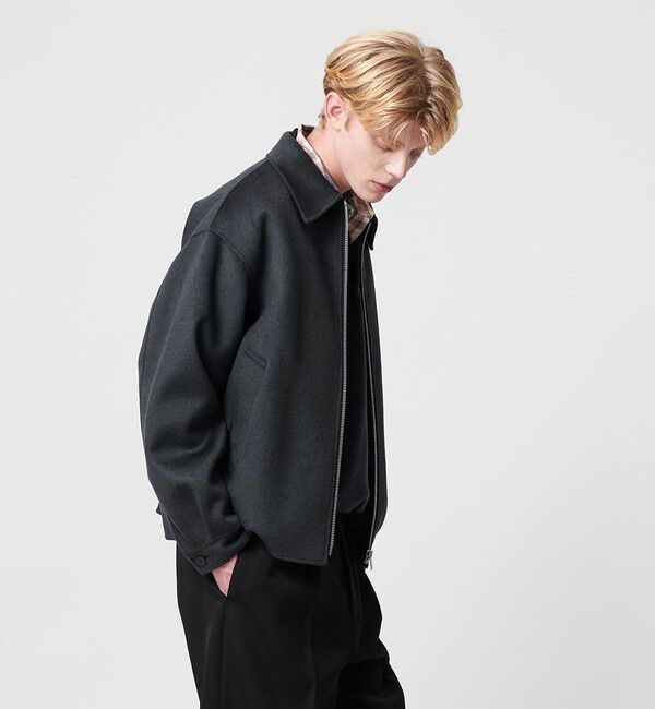 BEAUTY&YOUTH UNITED ARROWS「ショートビーバー リバー ブルゾン」|ブルゾン・スタジャン|DK.GRAY