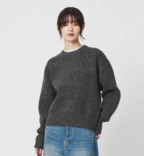 BEAUTY&YOUTH UNITED ARROWS「ウールブレンド シルクネップ ニットプルオーバー」|ニット・セーター|DK.GRAY