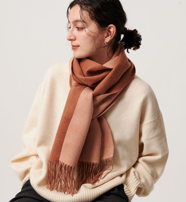 BEAUTY&YOUTH UNITED ARROWS「【別注】＜Eds Cashmere＞カシミヤ リバーシブル マフラー」|マフラー|PINK