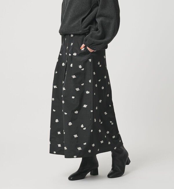 BEAUTY&YOUTH UNITED ARROWS「フラワージャガード スカート ウォッシャブル」|スカート|