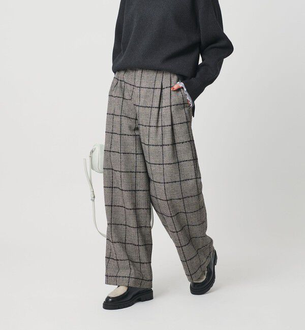 BEAUTY&YOUTH UNITED ARROWS「チェック ワイドタックパンツ」|その他|