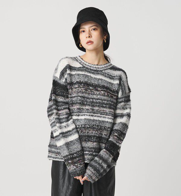 BEAUTY&YOUTH UNITED ARROWS「マルチボーダー ニットプルオーバー」|ニット・セーター|