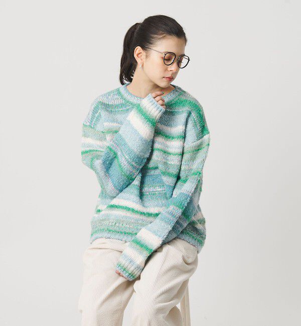 BEAUTY&YOUTH UNITED ARROWS「マルチボーダー ニットプルオーバー」|ニット・セーター|