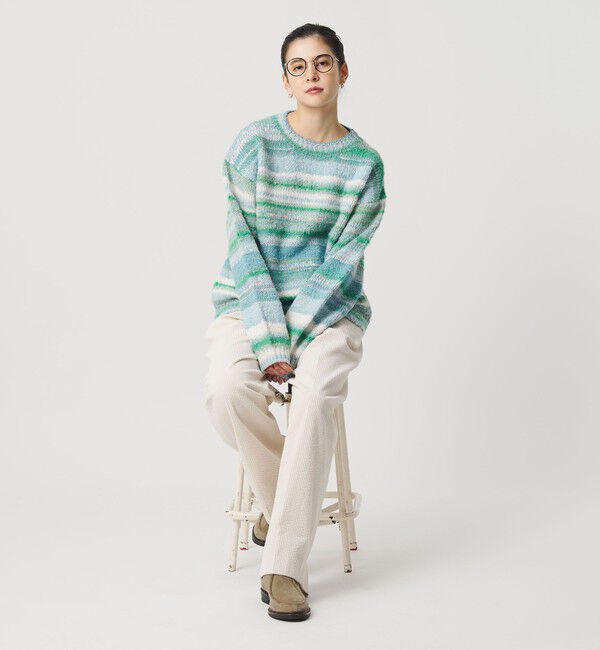 BEAUTY&YOUTH UNITED ARROWS「マルチボーダー ニットプルオーバー」|ニット・セーター|