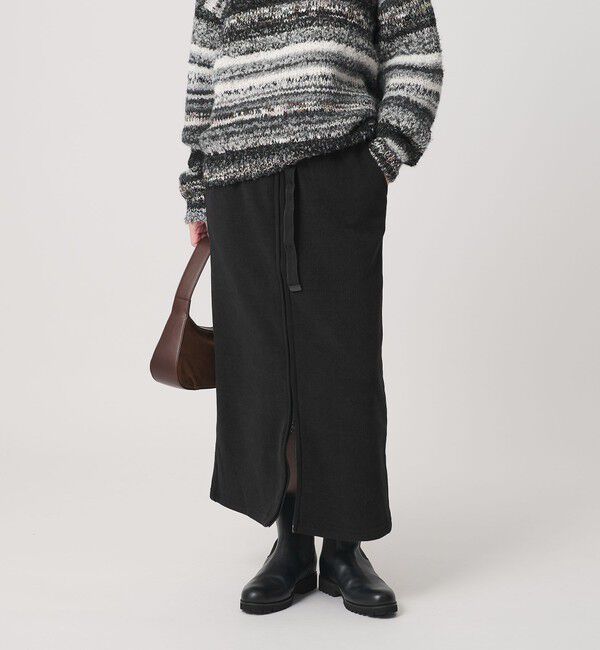 BEAUTY&YOUTH UNITED ARROWS「＜THOUSAND MILE＞フリース ジップスカート」|スカート|BLACK