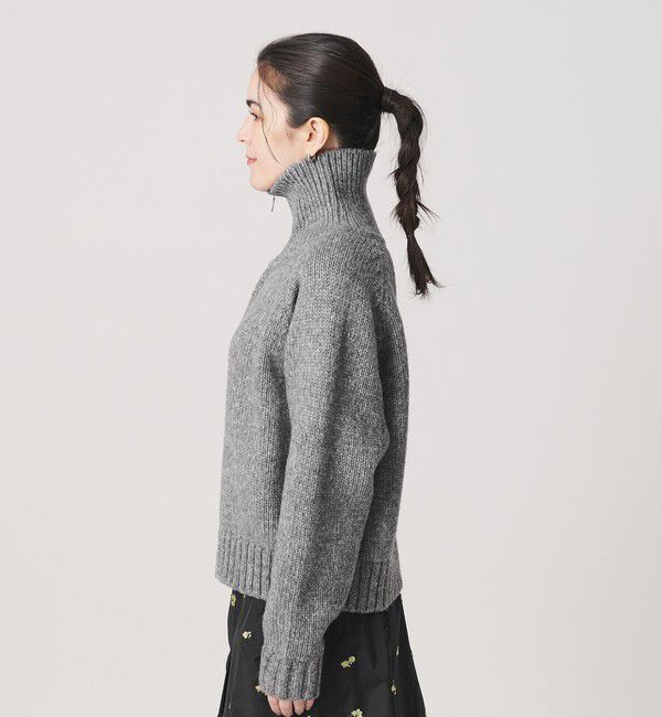 BEAUTY&YOUTH UNITED ARROWS「ウールナイロン ハーフジップ ニットプルオーバー」|ニット・セーター|