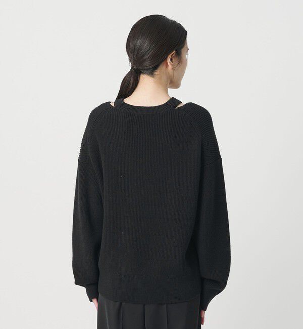 BEAUTY&YOUTH UNITED ARROWS「アゼ スリットVネック ニットプルオーバー ウォッシャブル」|ニット・セーター|