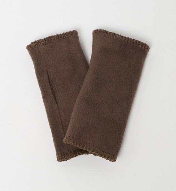 BEAUTY&YOUTH UNITED ARROWS「＜TWEEDMILL＞フリース ステッチ フィンガーレスグローブ」|手袋|